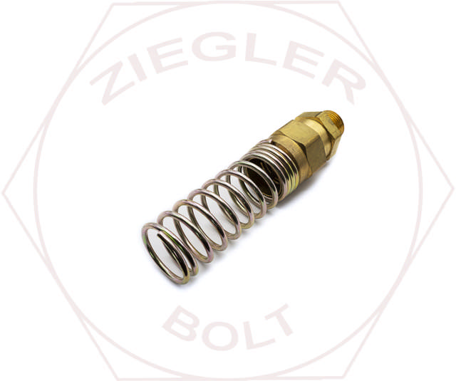 3/8HOSE X 3/8-18 CONNECTOR WITH SPRING GUARD BRASS