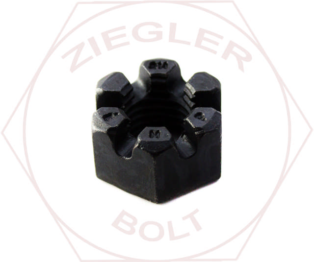 2-8 A194 2H HEAVY HEX NUT SLOTTED PLAIN