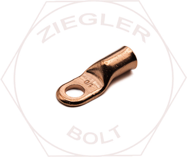  1/0 WIRE 3/8 ST H.D. ELEC LUGS UNPLATED COPPER