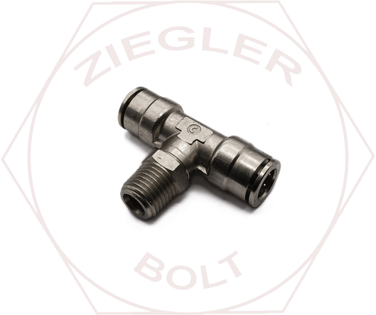 3/8 T X 1/4NPT MALE BRANCH SWIVEL TEE BRASS