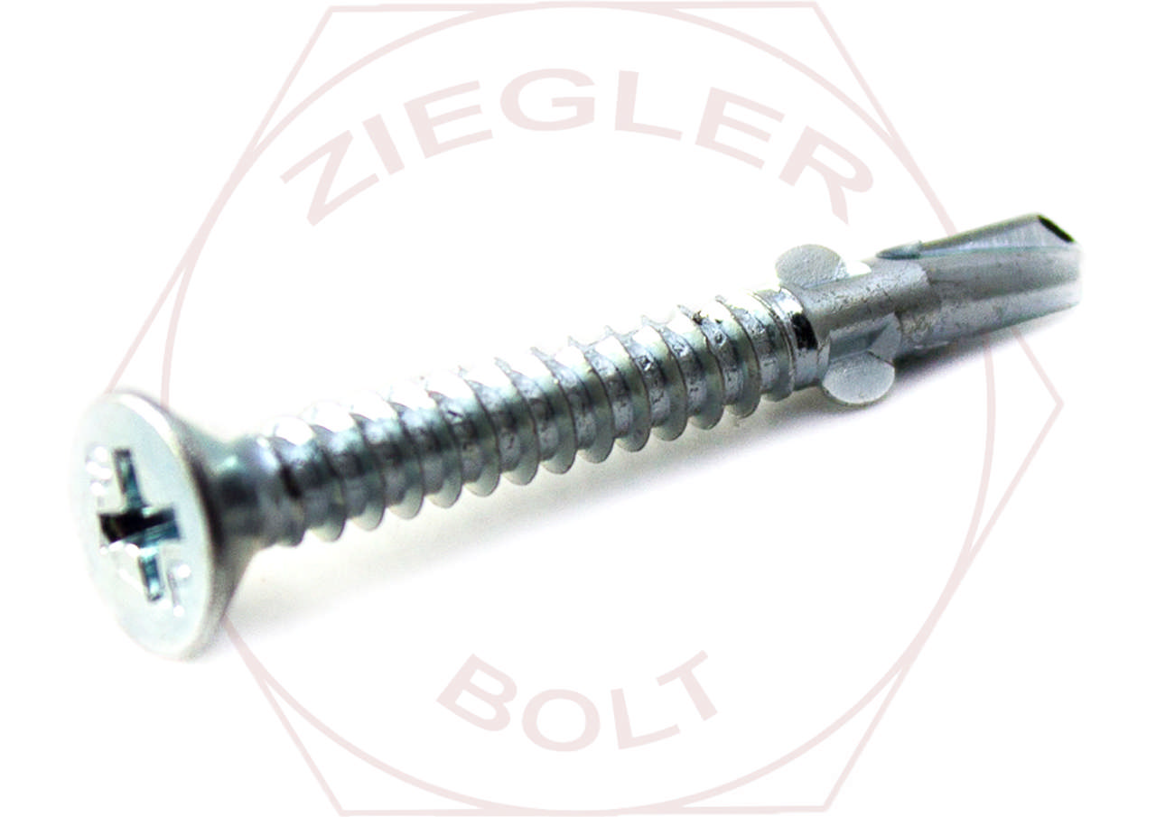 1/4-20 X 2 3/4 PHIL FLAT HD TEKS W/WINGS ZINC