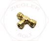 1/4T UNION AIR BRAKE TEE BRASS 