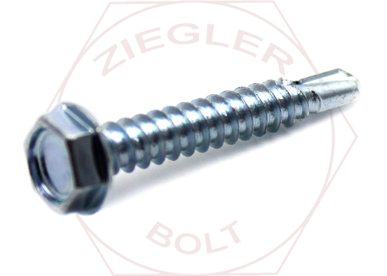 1/4-20 X 1 HEX WASHER HEAD TEK/3 ZINC