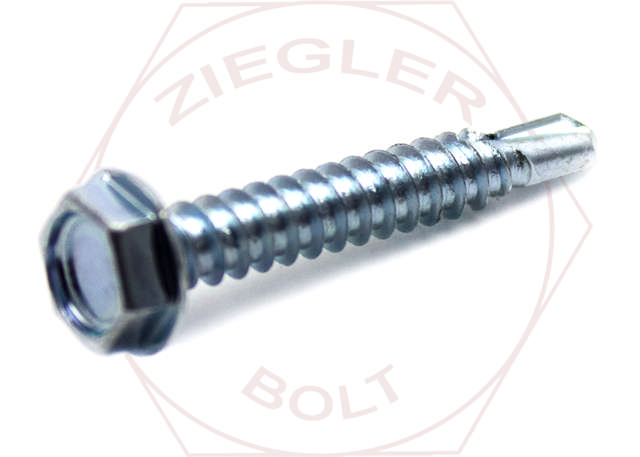 1/4-20 X 1 HEX WASHER HEAD TEK/3 ZINC