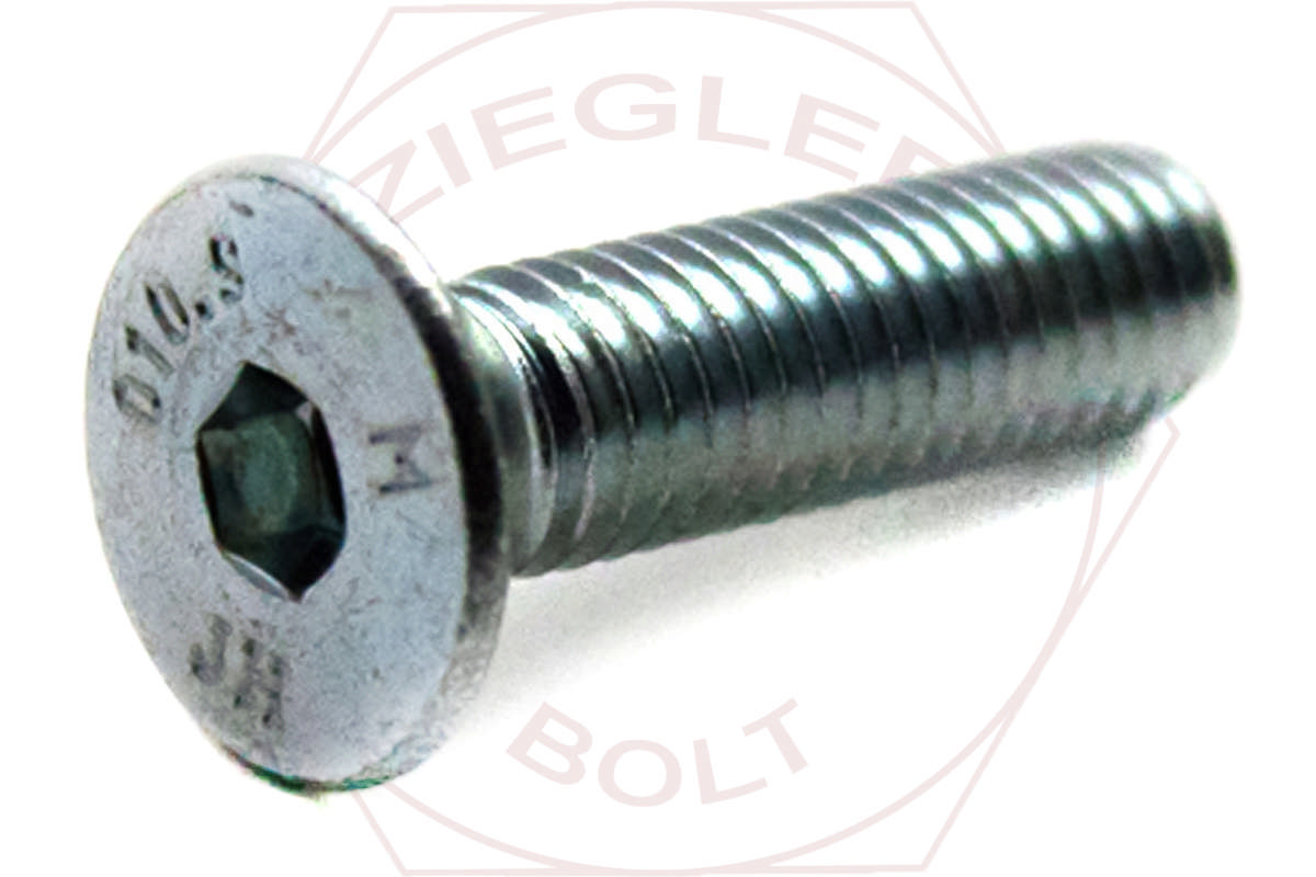 M10-1.5 X 20 FLAT SOC HD CAP SCREW DIN 7991 ZINC