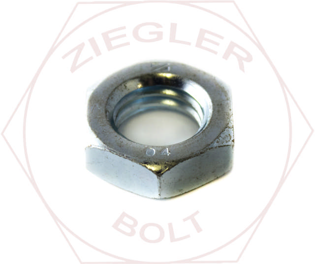 M12-1.0 HEX FIN JAM NUT DIN 439B ZINC