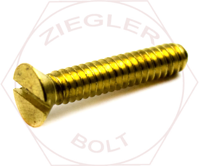 M10-1.5 X 25 SLOT FLAT M/S BRASS