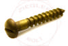 #10 X 1 SLOT ROUND W/S BRASS
