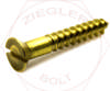 #10 X 1 SLOT FLAT W/S BRASS