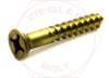 #10 X 1 PHIL FLAT W/S BRASS