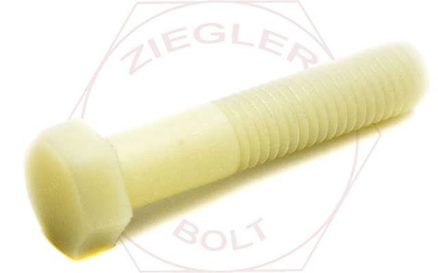 M10-1.5 X 20 HEX CAP SCREW 933 PLASTIC NYLON