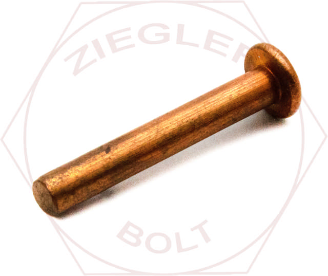 1/8 X 1/2 FLAT HD COPPER RIVET
