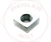 1/4-20 SQUARE MACHINE SCREW NUT ZINC