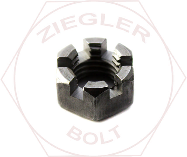 M64-6.0 SLOTTED HEX NUT