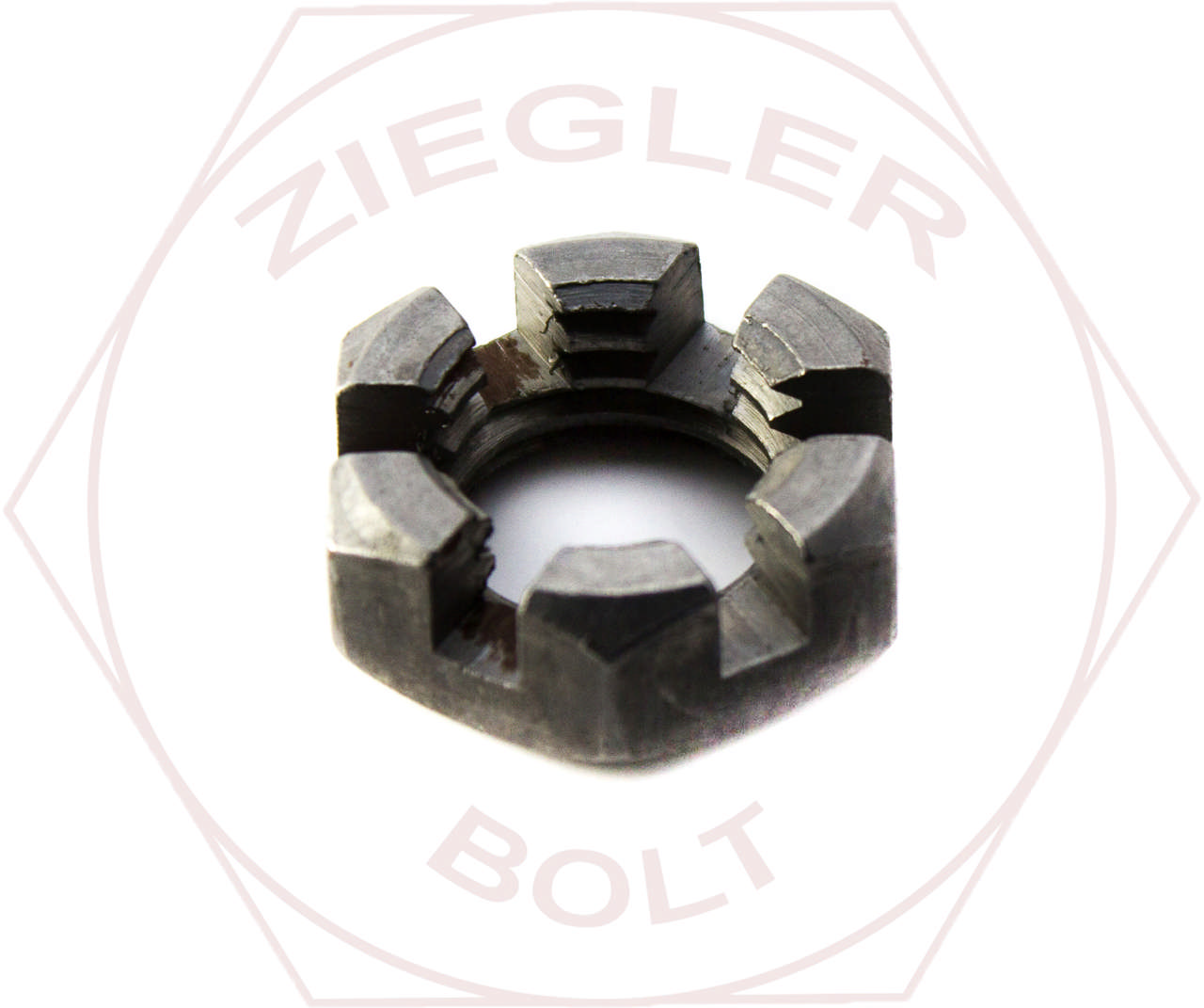 2-12 SLOTTED HEX JAM NUT FINE THREAD PLAIN
