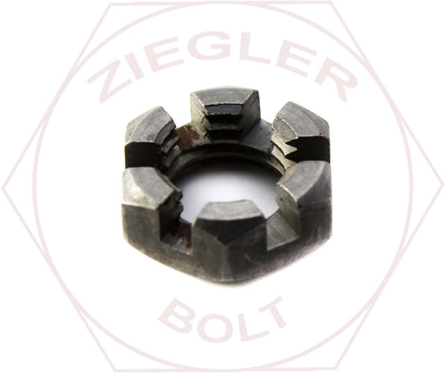  2-12 SLOTTED HEX JAM NUT FINE THREAD PLAIN