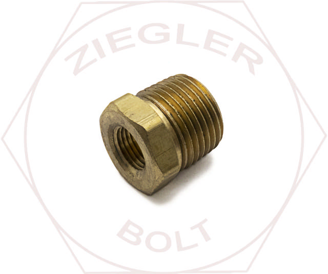 3/8 M X 1/8 F HEX PIPE REDUCER BUSHINGS BRASS
