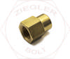 3/8NPT X 1/4NPT PIPE REDUCING COUPLING BRASS