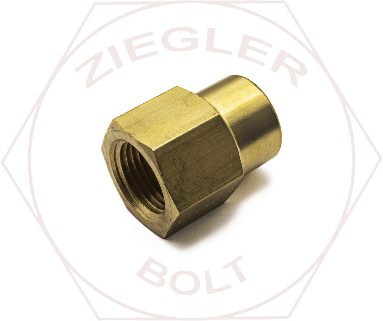 3/8NPT X 1/4NPT PIPE REDUCING COUPLING BRASS