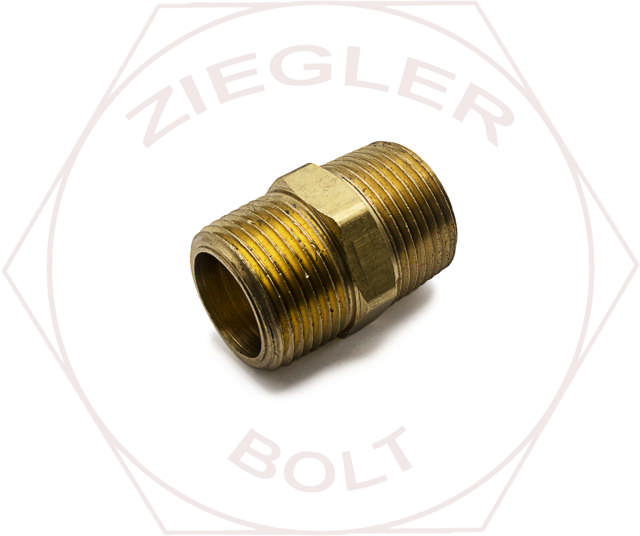 3/4 NPT HEX PIPE NIPPLES BRASS