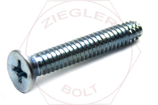 1/4-20 X 1 PHIL FLAT T/S TYPE F ZINC