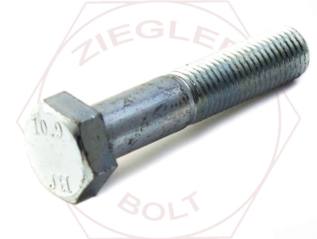 M10-1.25 X 70 HEX CAP SCREW DIN 960 GR 10.9 ZINC
