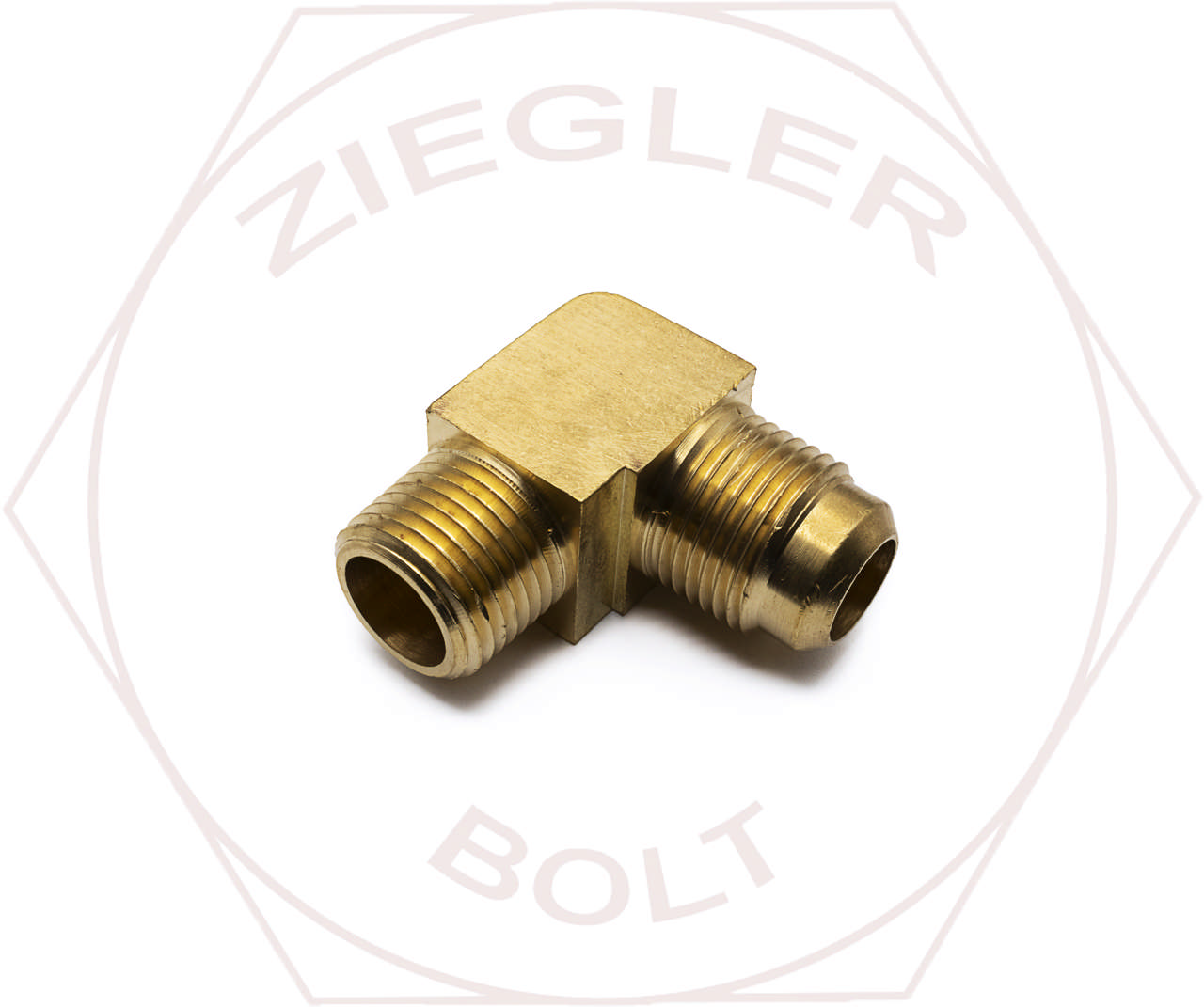 5/8T X 1/2 45° FLARE 90° MALE ELBOW BRASS