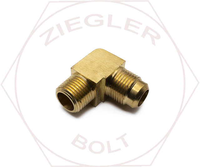 5/8T X 1/2 45° FLARE 90° MALE ELBOW BRASS