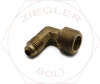 1/4T X 3/8 45° FLARE 90° MALE ELBOW BRASS
