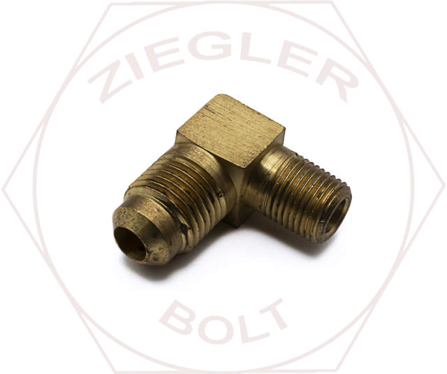 5/16T X 1/8 45° FLARE 90° MALE ELBOW BRASS