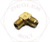 3/8T X 1/4 45° FLARE 90° MALE ELBOW BRASS
