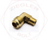 1/2T X 1/4 45° FLARE 90° MALE ELBOW BRASS