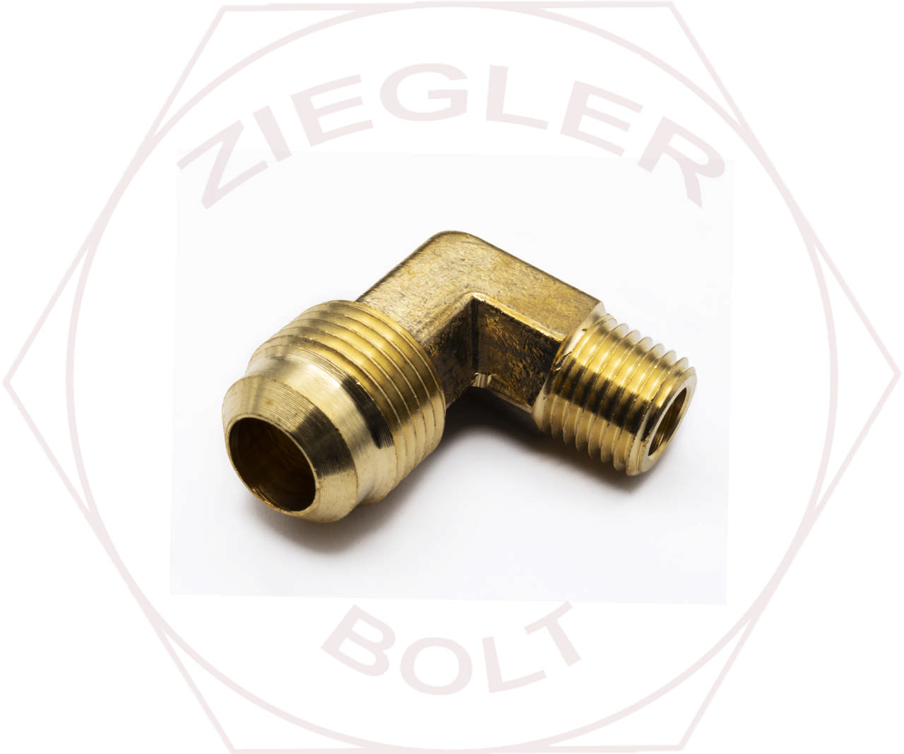 1/2T X 1/4 45° FLARE 90° MALE ELBOW BRASS