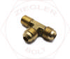 3/8T X 1/4P SAE 45° FLARE MALE RUN TEES BRASS