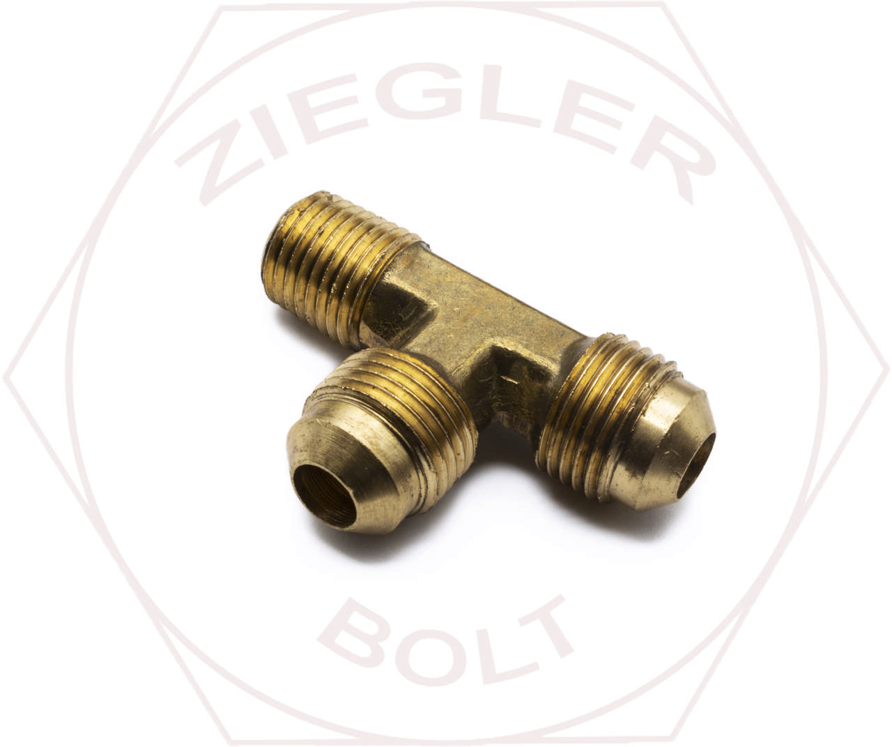 3/8T X 1/4P SAE 45° FLARE MALE RUN TEES BRASS