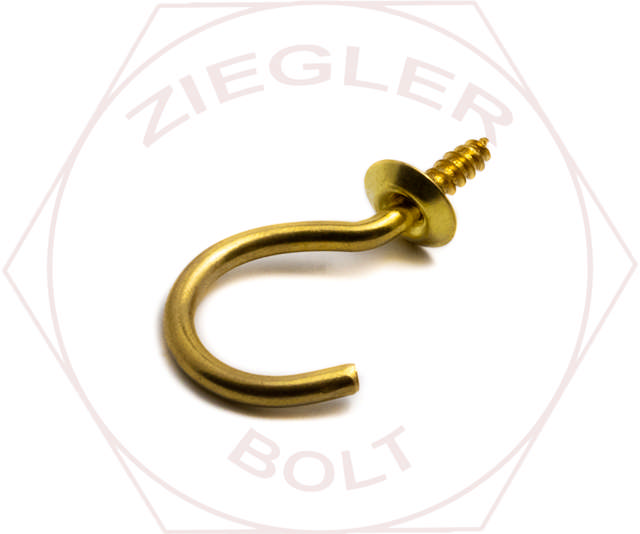 (11927) 3/4 CUP HOOKS BRASS