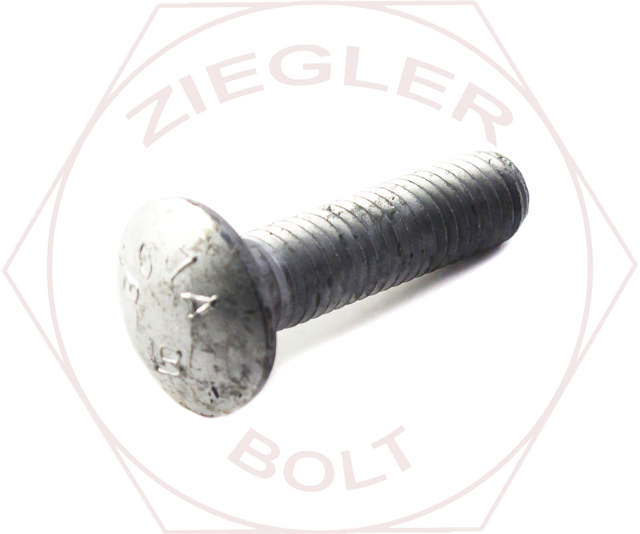 1/4-20 X 1 CARRIAGE BOLT A307 HDG