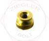 1/4-20 KNURLED FINGER NUT BRASS