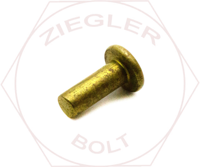3/16 X 1-1/2 FLAT HD SOLID RIVET BRASS