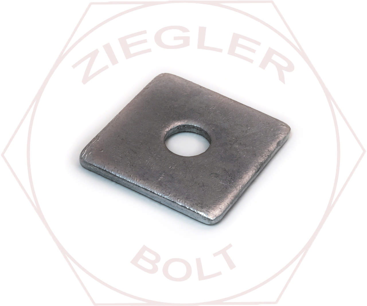 3X3X1/2 SQUARE PLATE WASHER GALVANIZED 1-3/8 HOLE