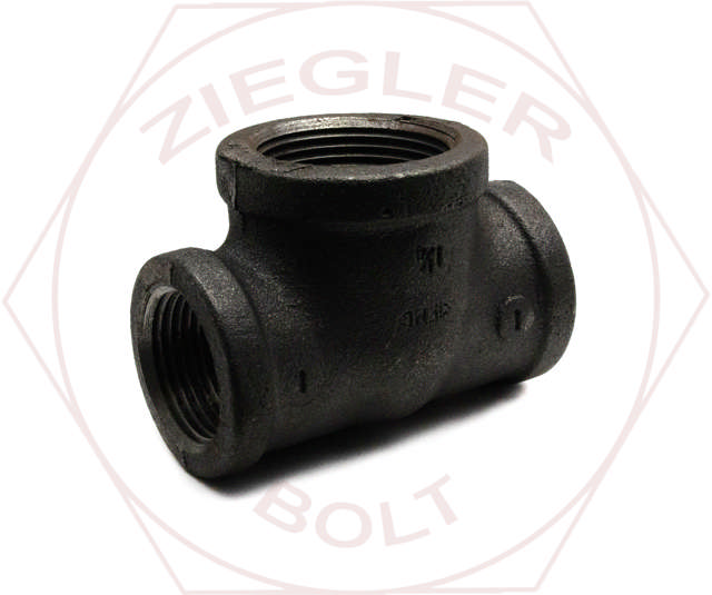 1-1/4 X 3/4 X 3/4 MAL PIPE TEE BLACK