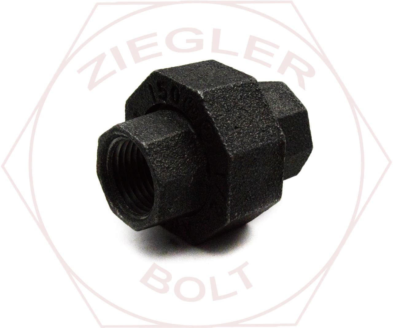 2 PIPE UNION BLK IRON DOMESTIC