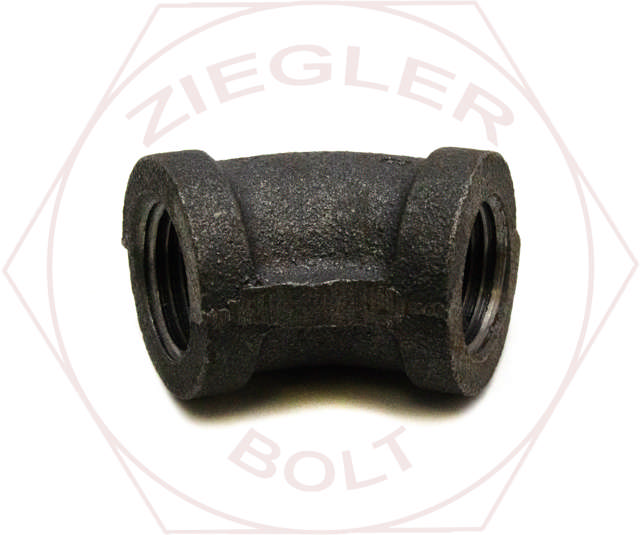 2 PIPE ELBOW BLK IRON 45° DOMESTIC