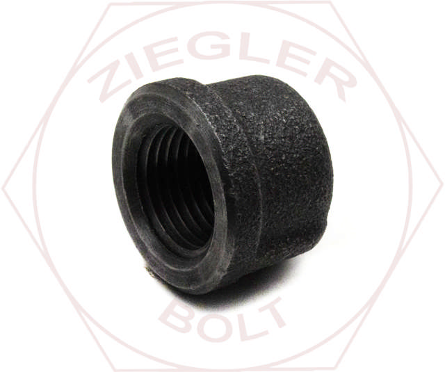 3/8 STEEL PIPE CAP BLK DOMESTIC