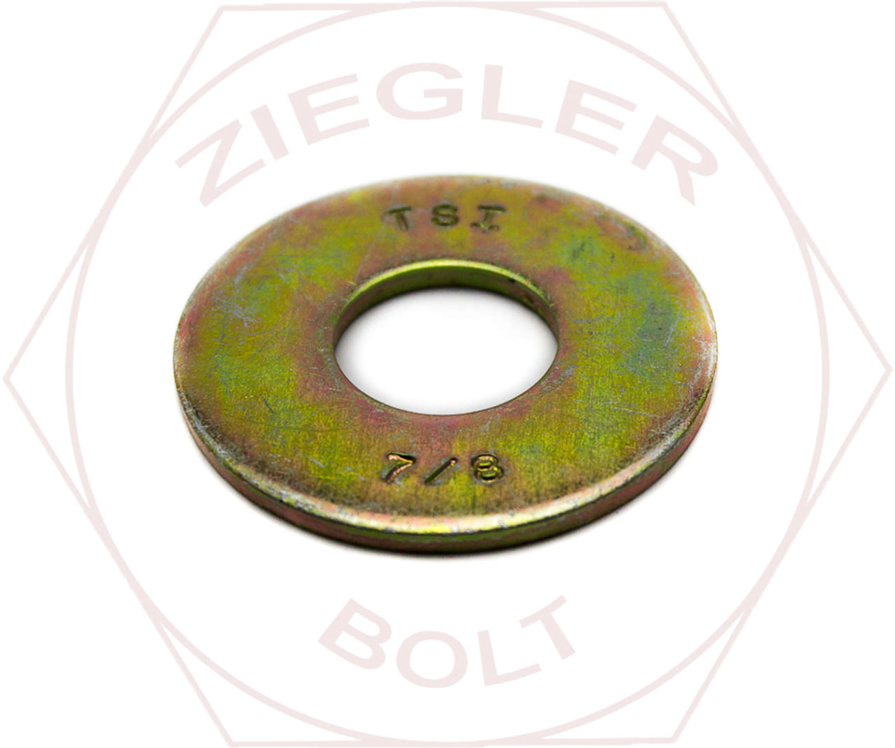 5/16 USS FLAT WASHER THRU-HARD ZINC/YELLOW