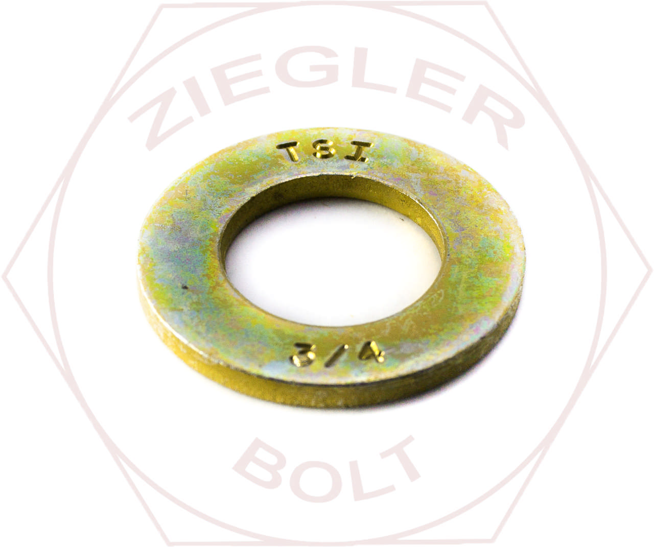 2 SAE FLAT WASHER THRU-HARD ZINC/YELLOW