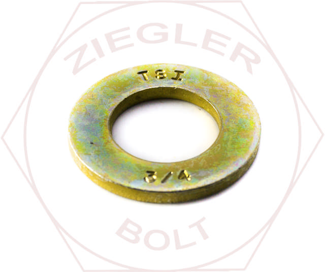 1-1/4 SAE FLAT WASHER THRU-HARD ZINC/YELLOW